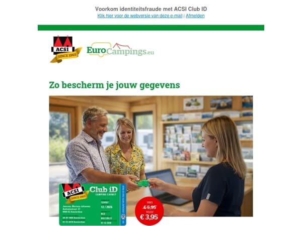 Paspoort afgeven op de camping? Liever niet