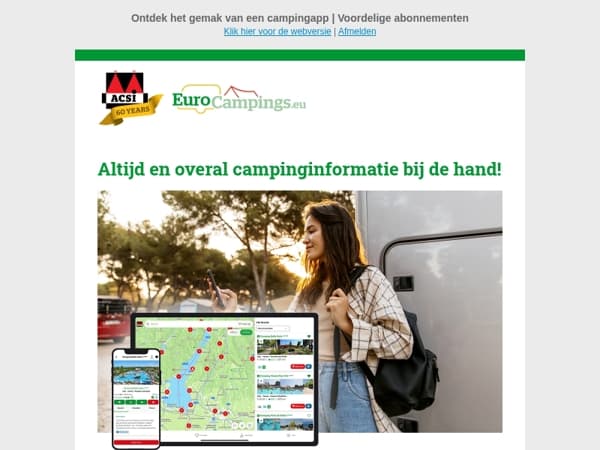 Een camping of camperplaats vinden was nog nooit zo eenvoudig!