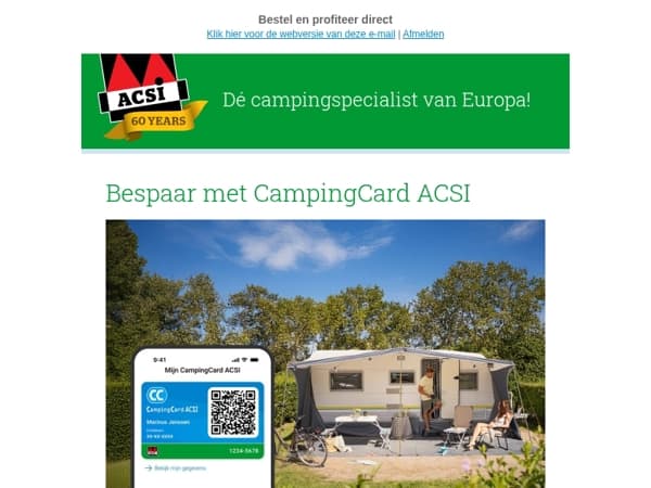 Kampeervoordeel voor 2026: nu beschikbaar