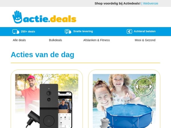 Opblaasbare Spa Pool | Slimme videodeurbel | Rond familiezwembad | Lazy Dekbed | Inklapbare Roeitrainer