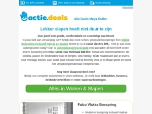 🛌 Tot -80% voordeel op ons slaapassortiment!