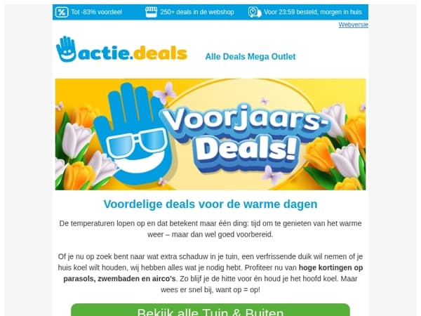 Hitte deals!☀️ Parasols, zwembaden, airco's en meer