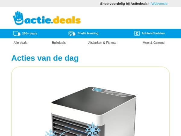 3-in-1 Aircooler | Mario Russo Bodywarmer | Lazy 2-in-1 Dekbed | Battery Daddy Batterijbox | Slimme paneelheater