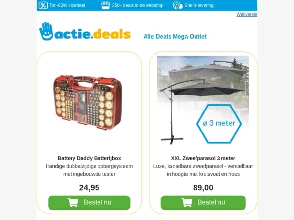 🔥 Dit zijn de 10 populairste deals – Mis ze niet!