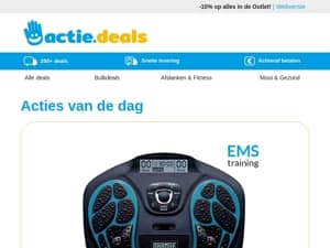 ProRecover EMS-apparaat | Isolerende gordijnen | Stoelfiets | Uitschuifbare waterbezem | Herenjassen