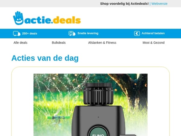 Slimme irrigatieregelaar | Video deurbel | Lantaarn set van 2 | Compacte Airfryer 2L | Warmtekussen