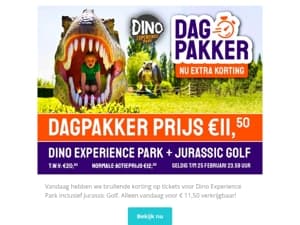 Dagpakker🦖Dino Experience Park + Jurassic Golf