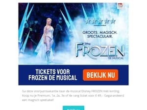 De musical Disney FROZEN voor € 49,-