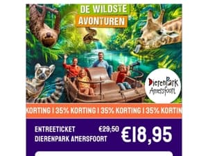 🦒 DierenPark Amersfoort met 35% korting