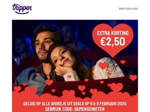 € 2,50 extra korting op avondjes uit✨