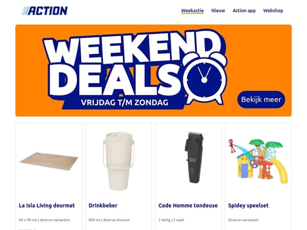Nieuwe Weekend Deals: alléén dit weekend extra laaggeprijsd