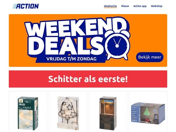 Nieuwe Weekend Deals: alléén dit weekend extra laaggeprijsd