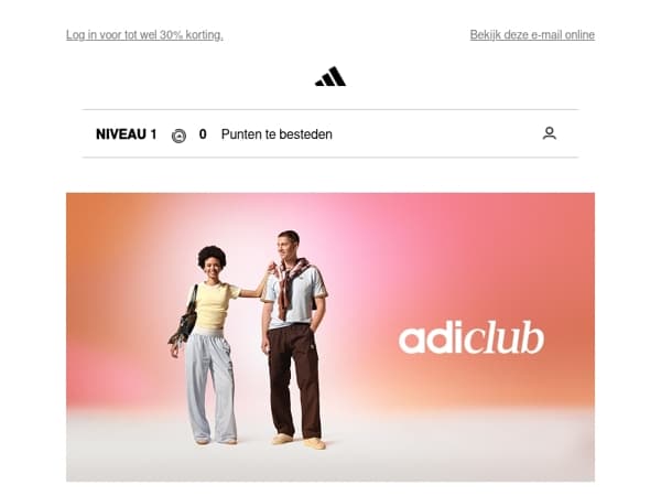 Tot wel 30% korting: Early Access, alleen voor adiClub