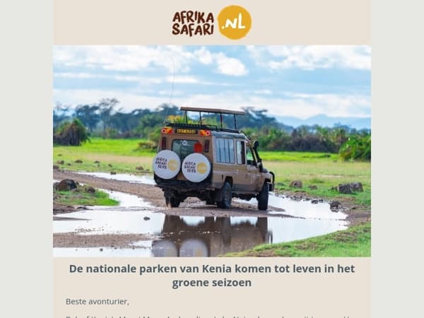 Kenia's nationale parken komen tot leven in het groene seizoen