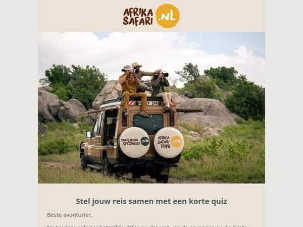 Doe de quiz en ontwerp je perfecte safari