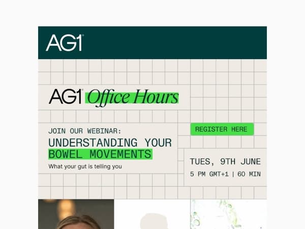 Join AG1's Free Gut Health Webinar