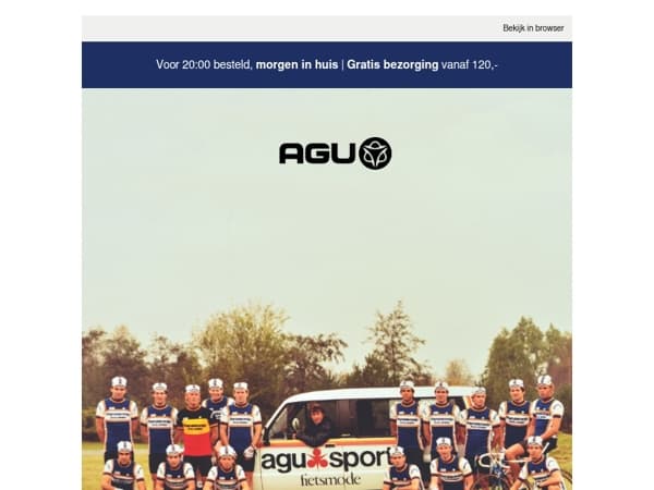 Fiets jij al in agu kleding?