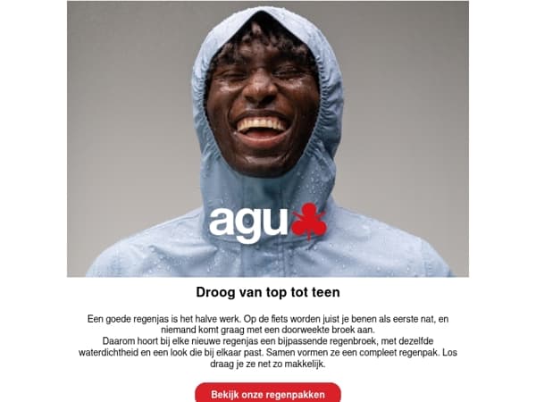 Droog van top tot teen