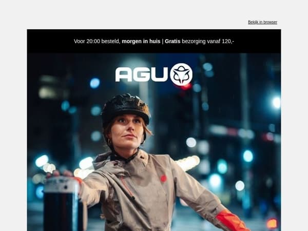 Fiets veilig en droog in het donker