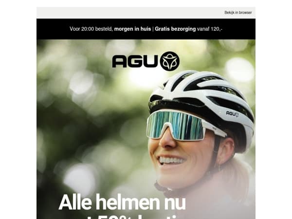 Actie! 50% korting op alle helmen