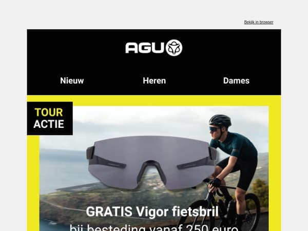 Tour actie: GRATIS fietsbril bij besteding vanaf 250 euro