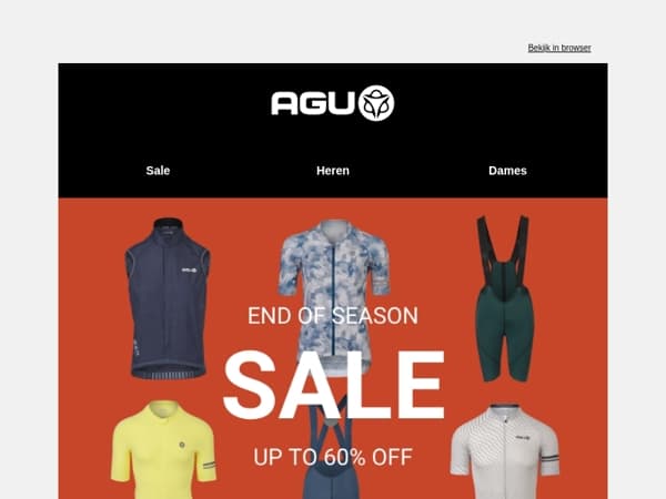 Mis het niet! End of season sale