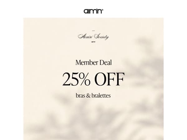 25% korting op bh's en bralettes
