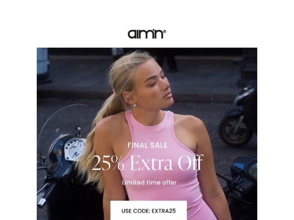 LAATSTE KANS: Extra 25% korting op uitverkoop artikelen