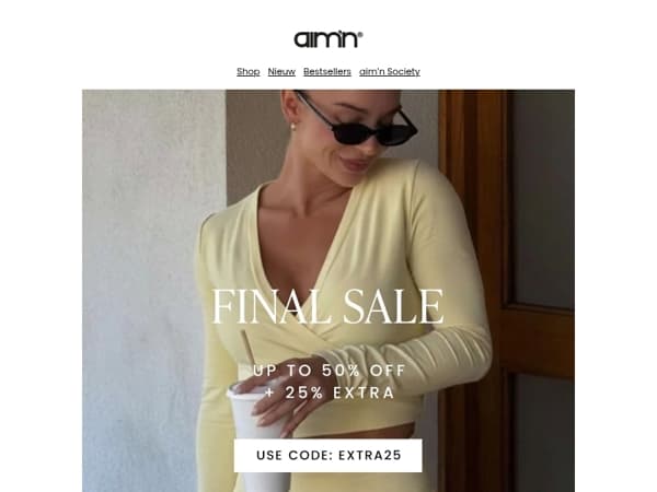 LAATSTE DAGEN! Extra 25% korting op de sale