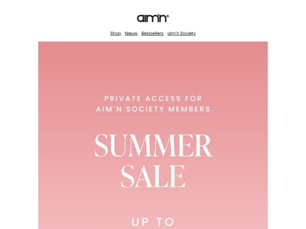 Laatste kans om VIP-toegang tot de Summer Sale te ontgrendelen!