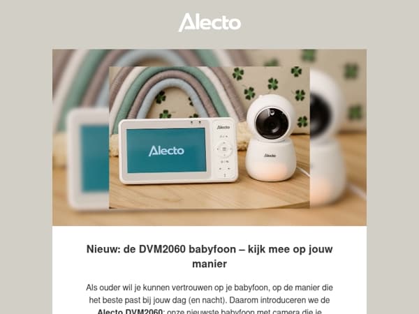 Nieuw van Alecto: de DVM2060 babyfoon nu met 10% introductiekorting