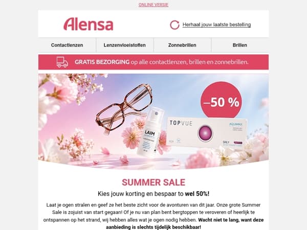 Summer Sale: Ontdek kortingen tot 50%. ☀️