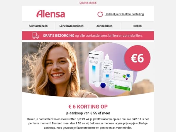 Bespaar € 6: Jouw aankoop is nu € 6 goedkoper.