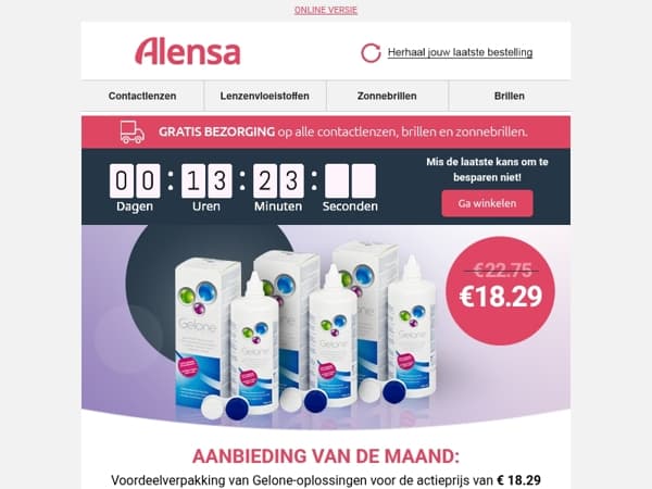 Alleen vandaag: Gelone 3× 360 ml voor de voordeelprijs van € 18.29