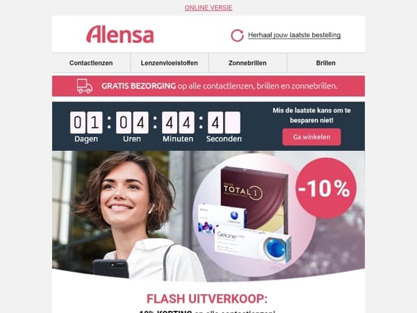 ⚡Flash Sale loopt bijna ten einde: -10% op alle lenzen.