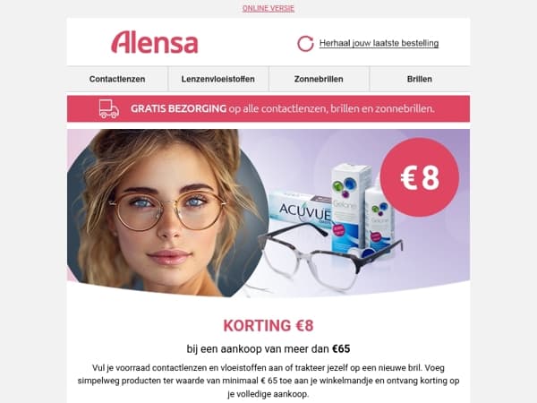 Profiteer van een speciale korting € 8 op je hele aankoop.