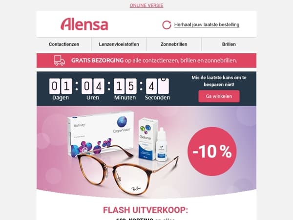 Profiteer van de laatste kans om 10% te besparen op je hele aankoop.