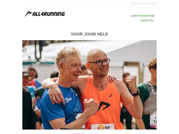 Vier jouw held met 15% korting
