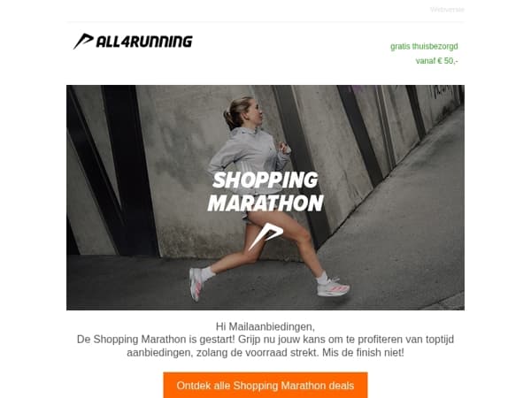 Profiteer van hoge korting tijdens de Shopping Marathon.