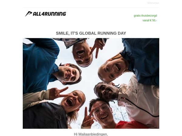 Global Running Day 10% korting op geselecteerde ASICS producten