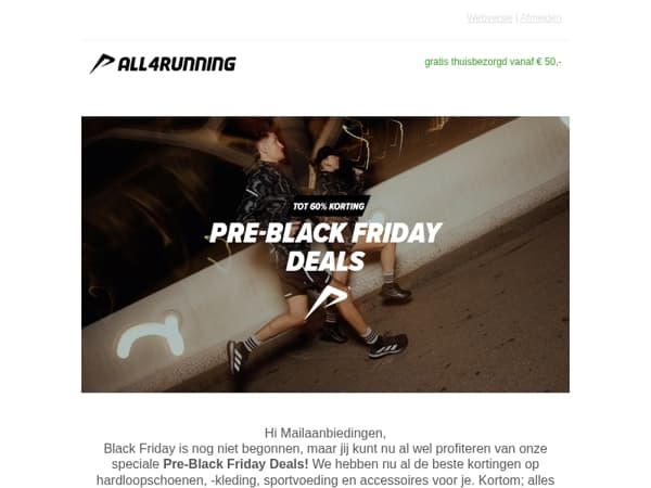 Tot 60% korting met onze Pre-Black Friday Deals!