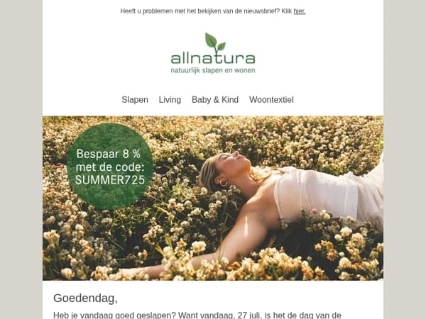 Bespaar 8 % op uw bestelling – tot 31-07-25!