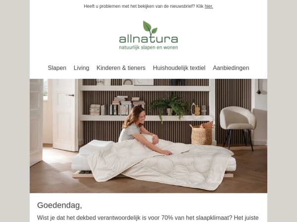 Alleen tot morgen: 10% korting op je dekbed!