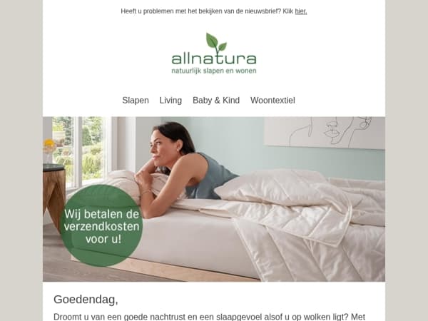 Bestel een matras en bespaar verzendkosten!