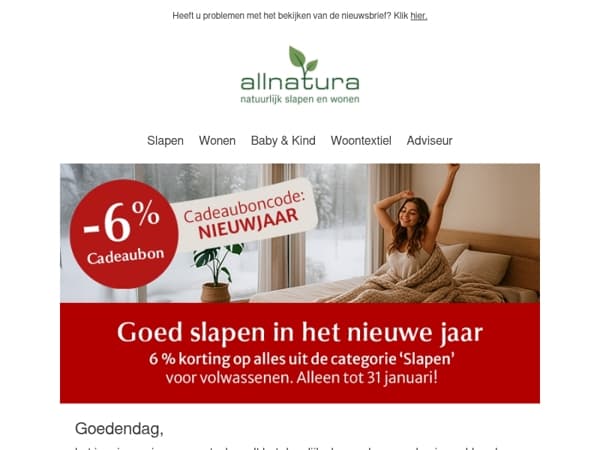 Bespaar 6 % in het nieuwe jaar! ✨