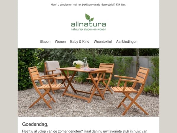 Wees er snel bij: de laatste tuinmeubels!