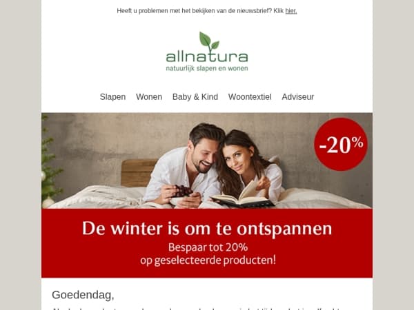 Bespaar nu tot 20% – voor uw wintergeluk thuis