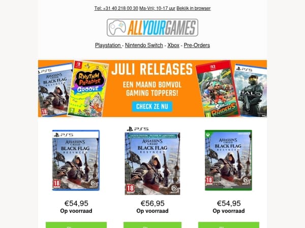 Op voorraad: Assassin's Creed Black Flag Resynced!