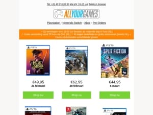 Check nu de komende gaming releases!