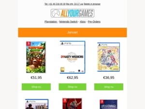 Veel nieuwe gaming releases!